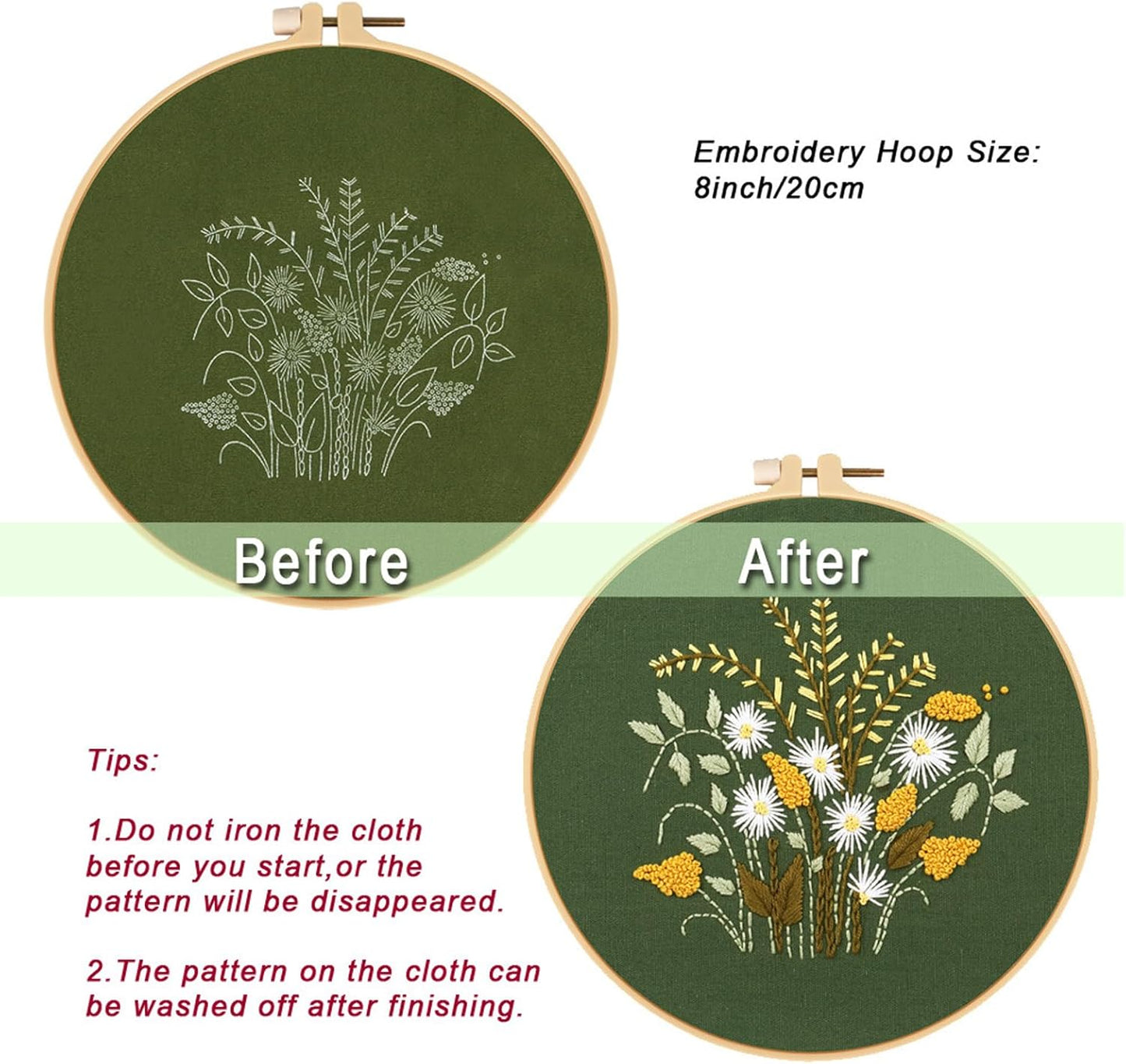 Chrysanthemum Daisy Embroidery Kits for Beginners