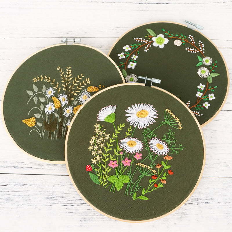 Chrysanthemum Daisy Embroidery Kits for Beginners