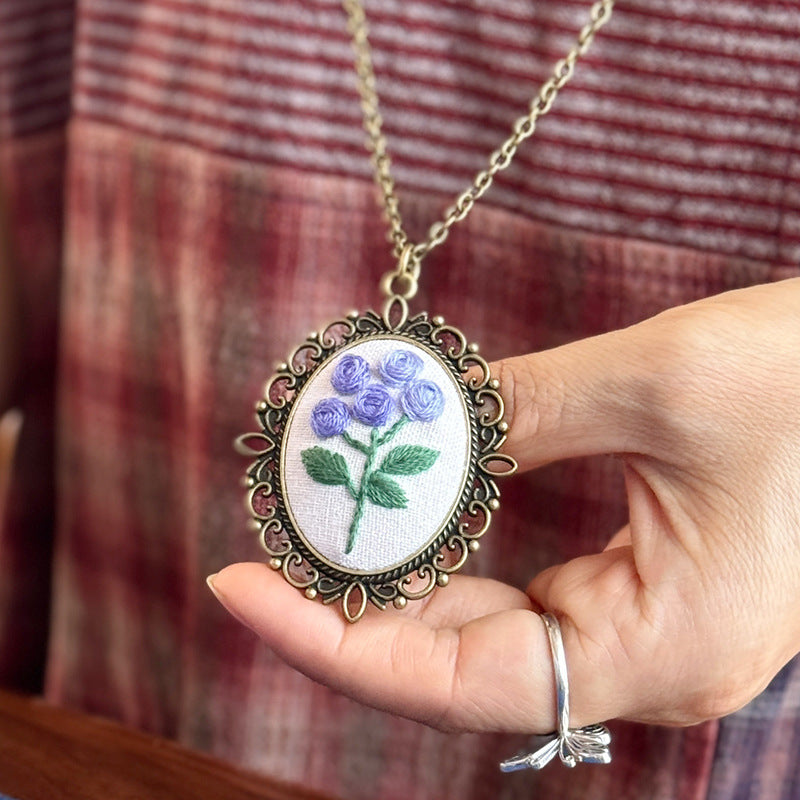 Beginner Embroidery Kit Necklace