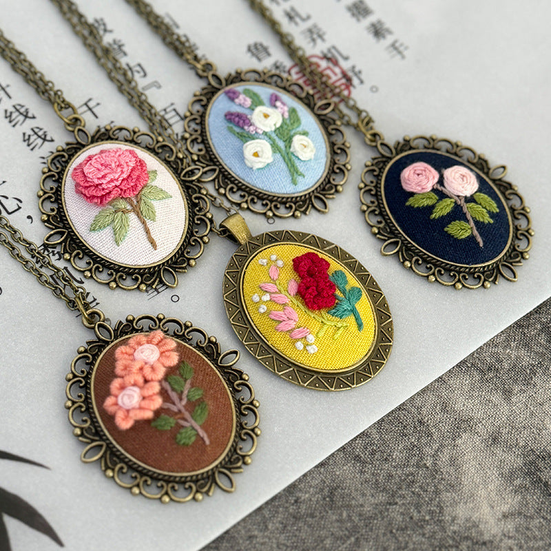 Beginner Embroidery Kit Necklace