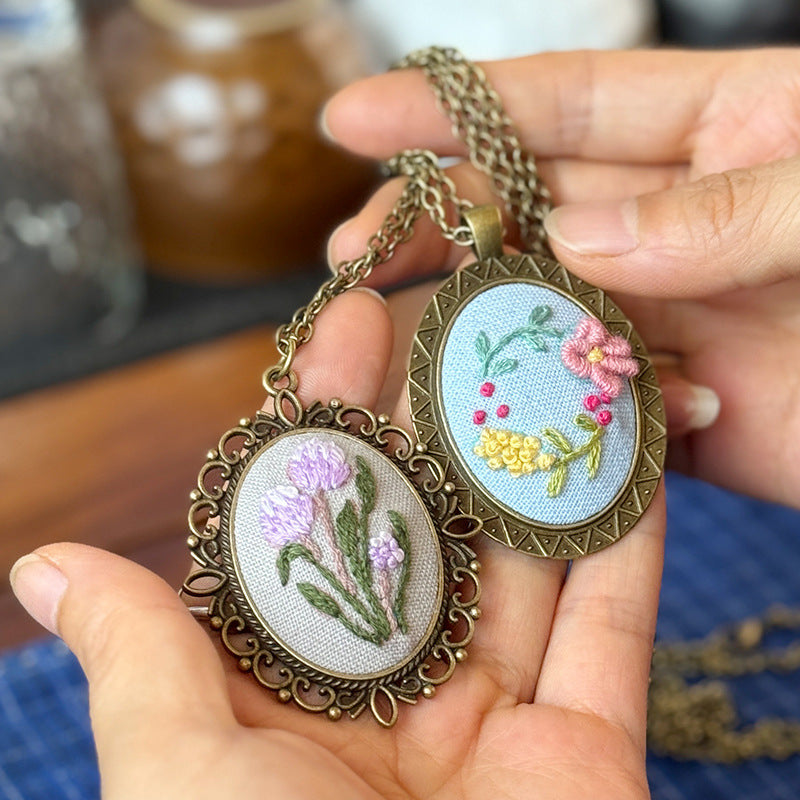 Beginner Embroidery Kit Necklace