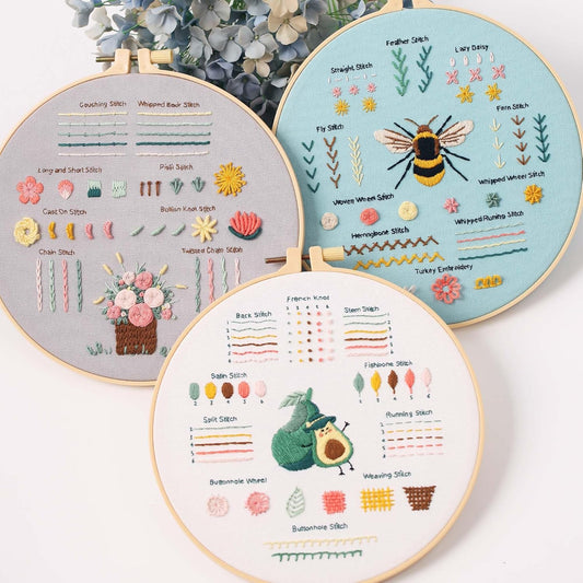 Embroidery kit with Patterns and Instructions