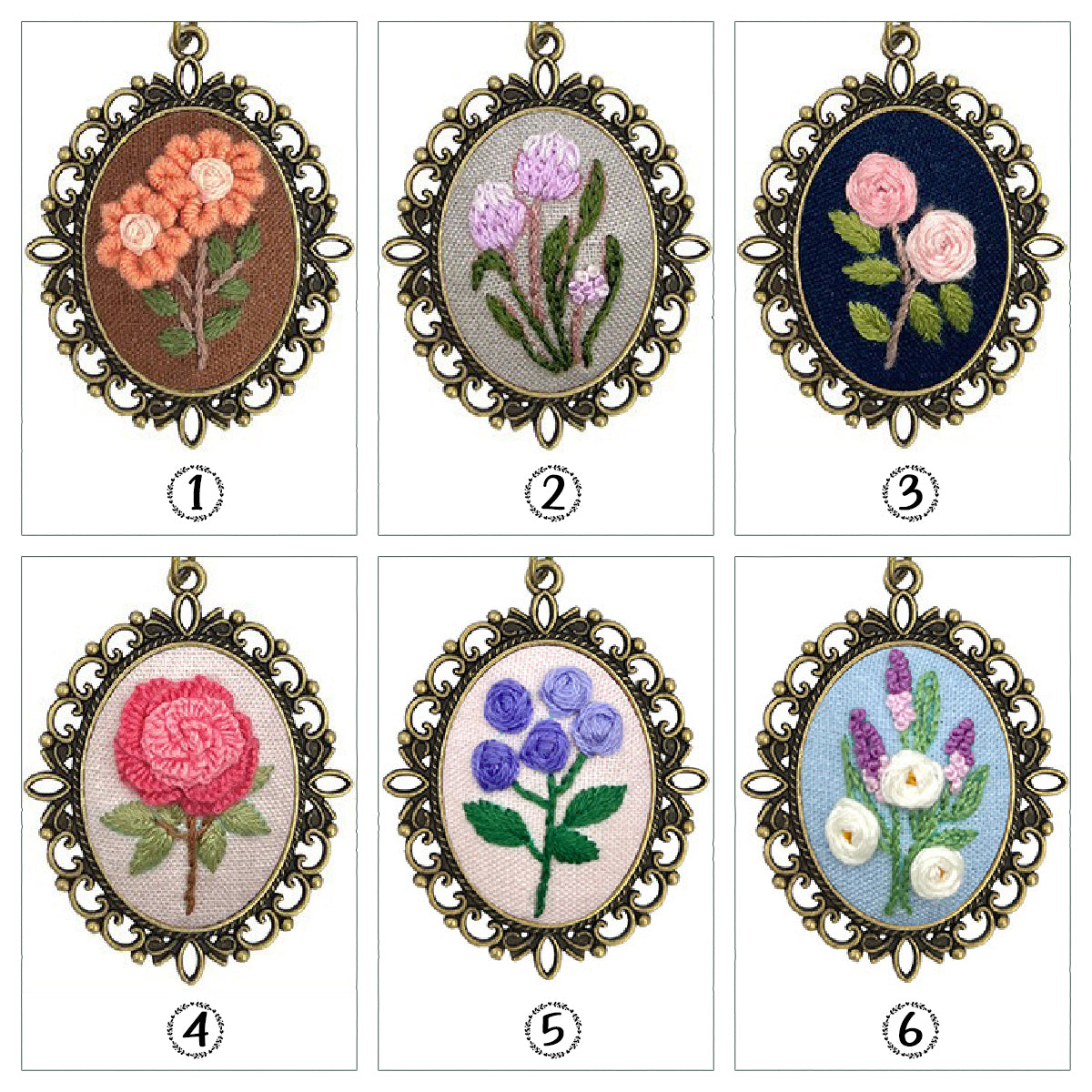 Beginner Embroidery Kit Necklace