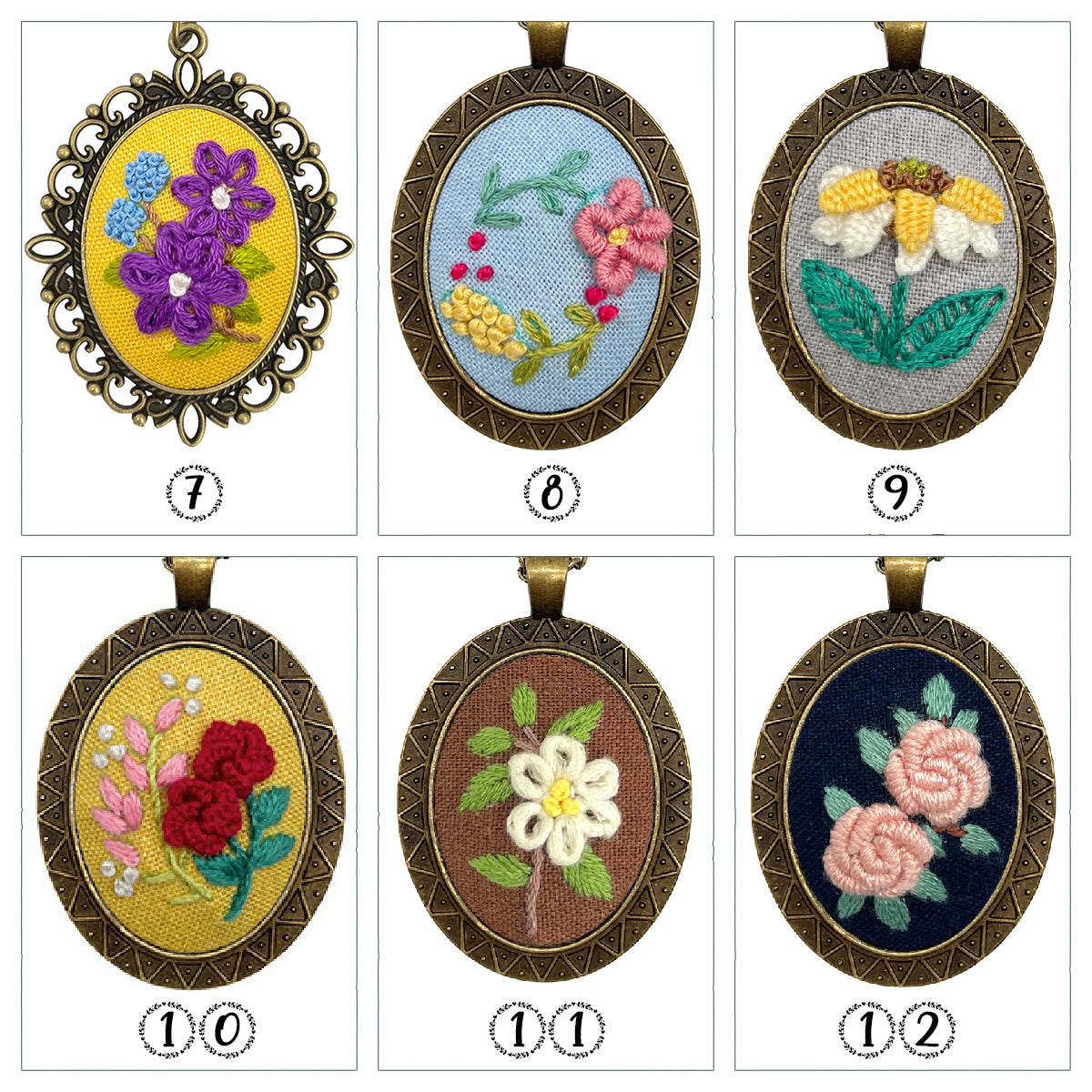 Beginner Embroidery Kit Necklace