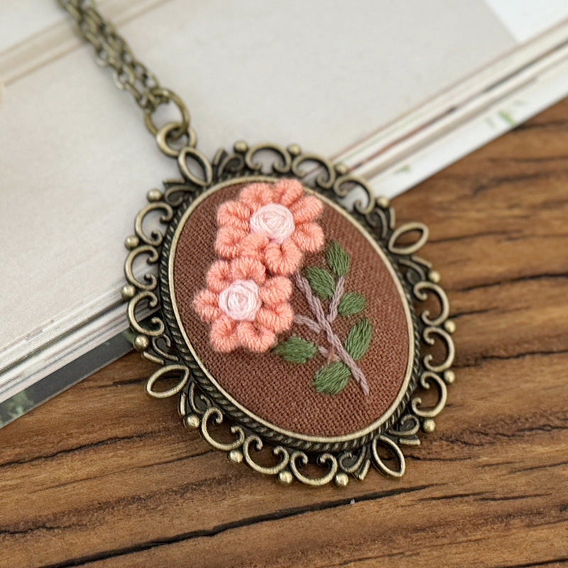 Beginner Embroidery Kit Necklace