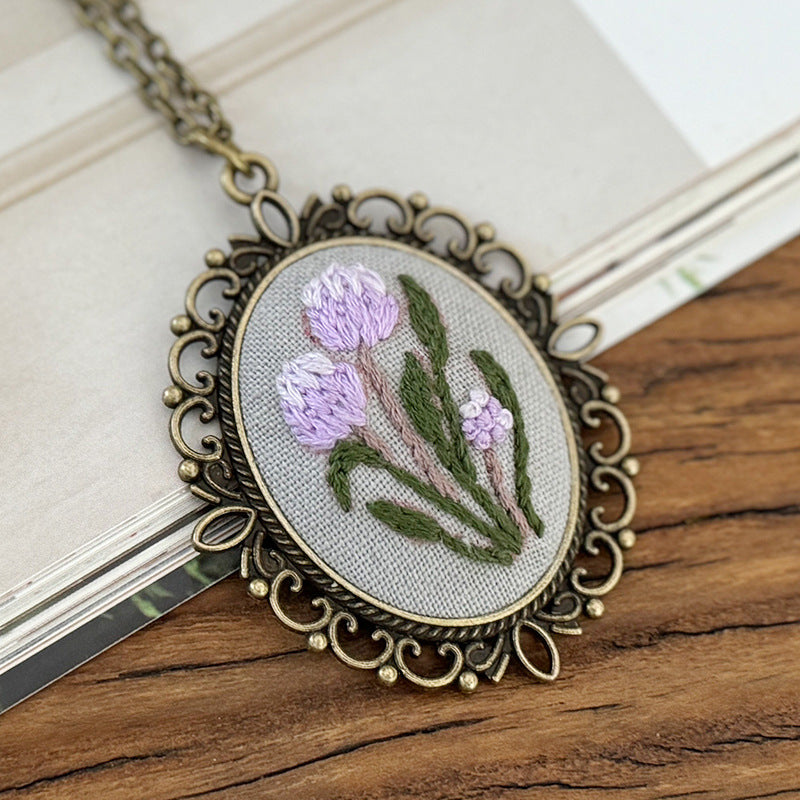 Beginner Embroidery Kit Necklace