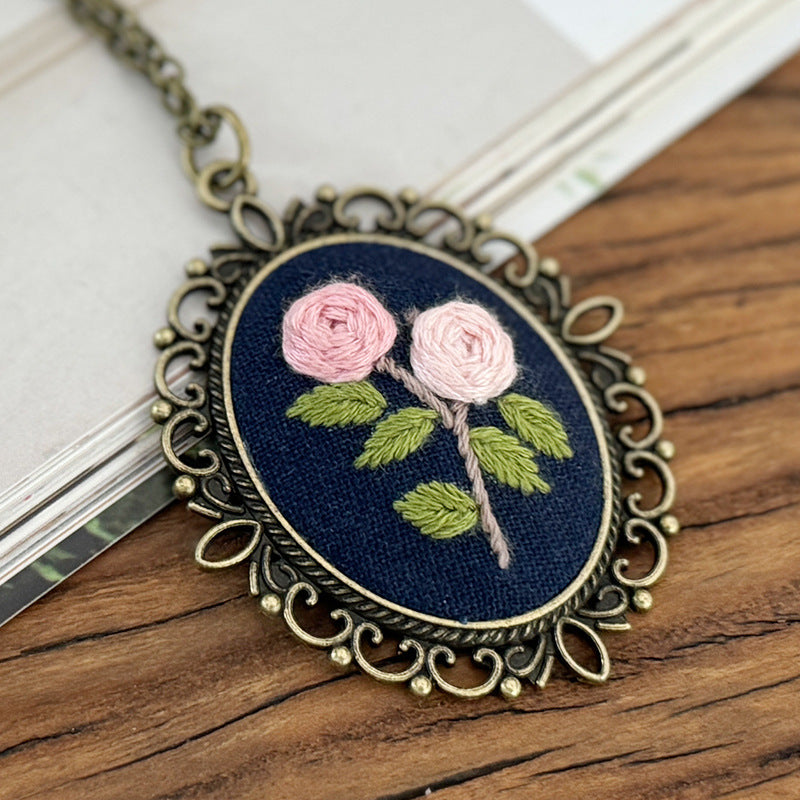 Beginner Embroidery Kit Necklace