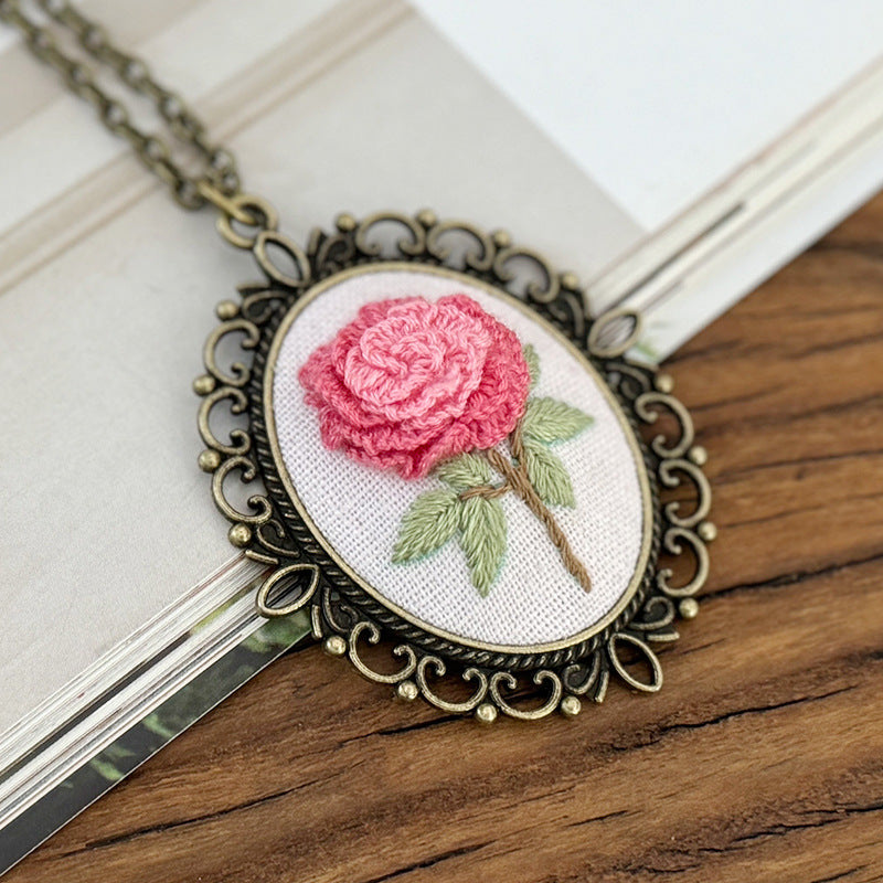 Beginner Embroidery Kit Necklace