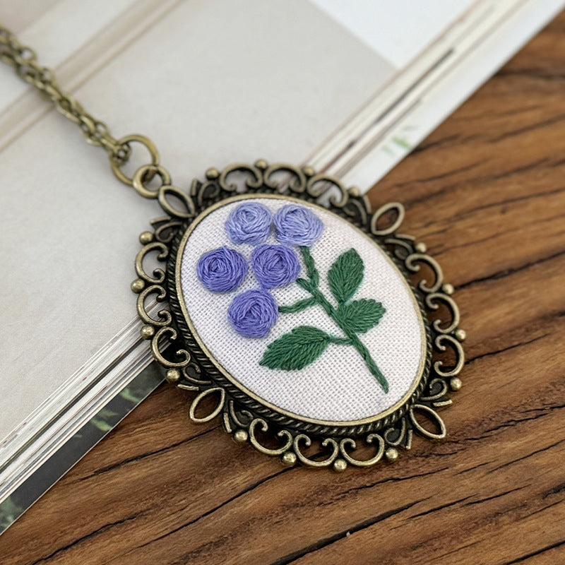 Beginner Embroidery Kit Necklace