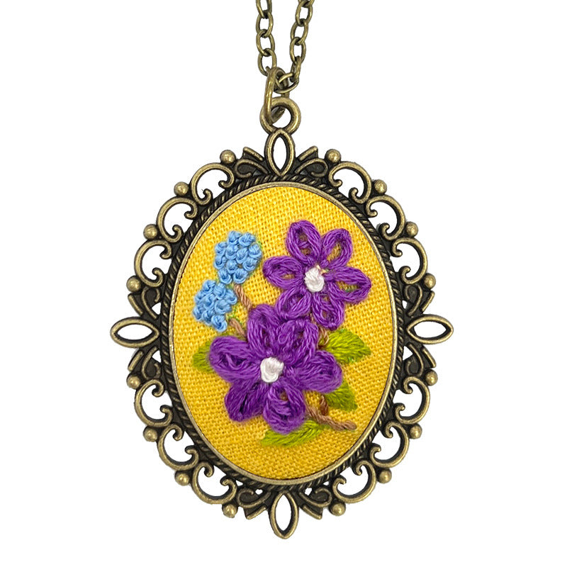 Beginner Embroidery Kit Necklace