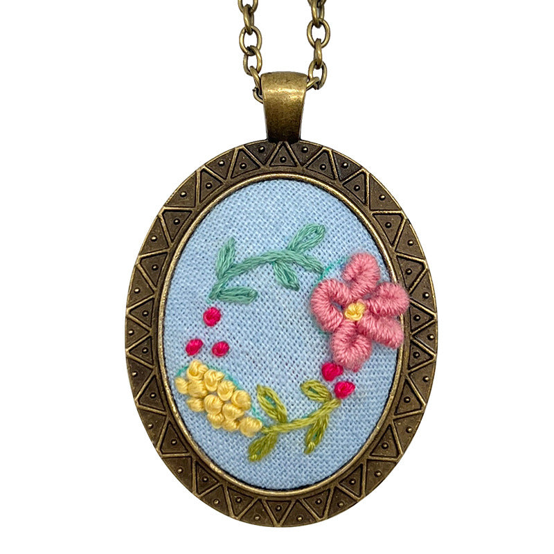Beginner Embroidery Kit Necklace