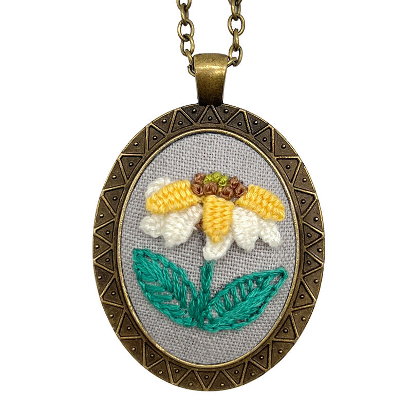 Beginner Embroidery Kit Necklace