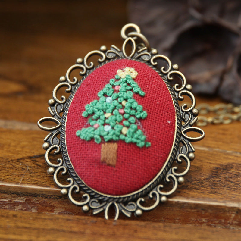 Embroidery Necklace Pendant Kits Mini