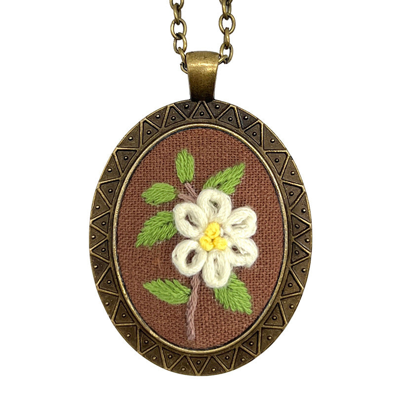Beginner Embroidery Kit Necklace