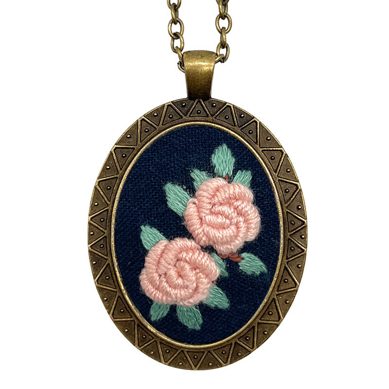 Beginner Embroidery Kit Necklace